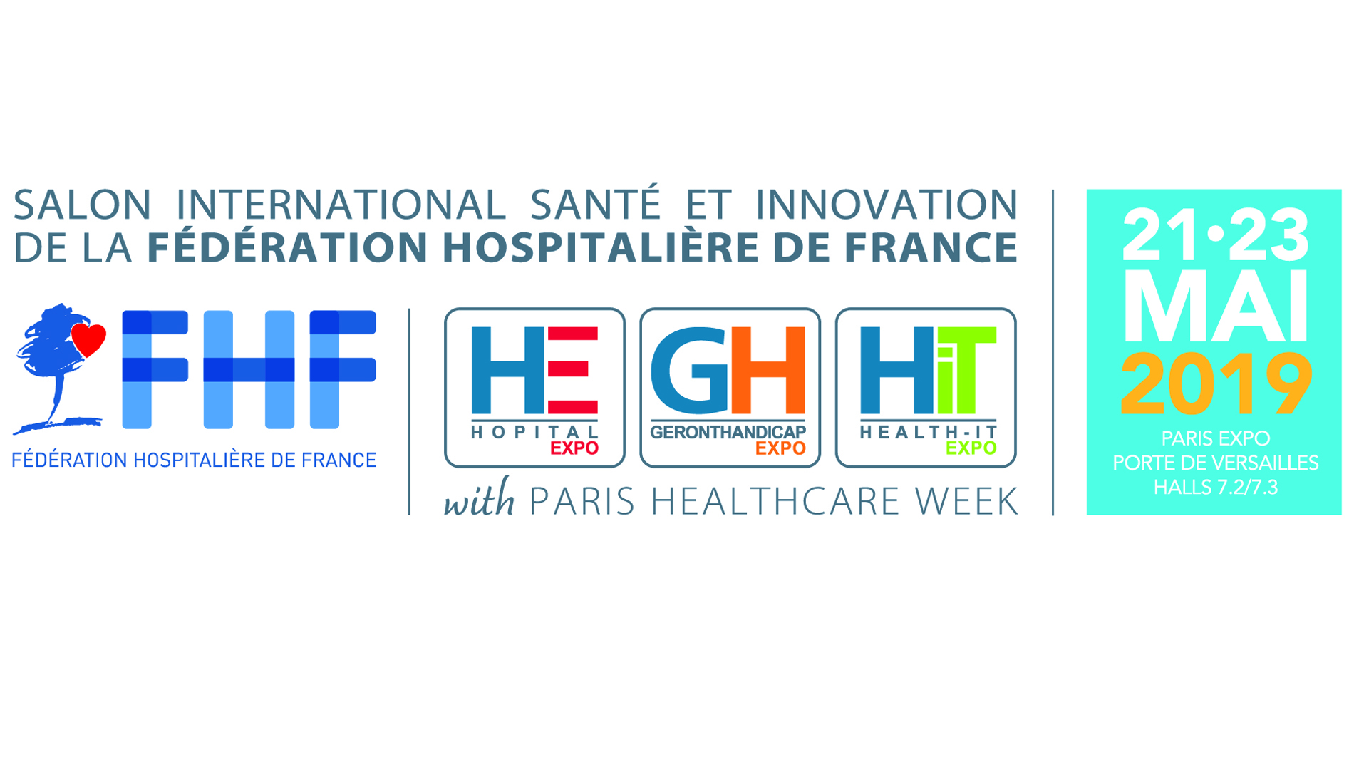Salon International Santé et Innovation de la Fédération hospitalière de France rassemblant HopitalExpo, GerontHandicapExpo et Salon HIT
